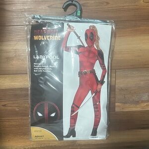 Lady Deadpool Costume - Red and Black-spirit Halloween